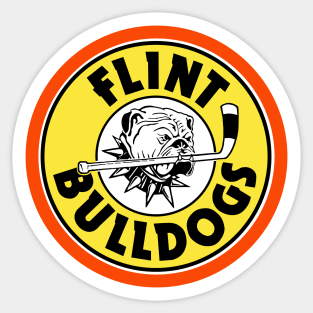 Defunct Flint Bulldogs Hockey Sticker